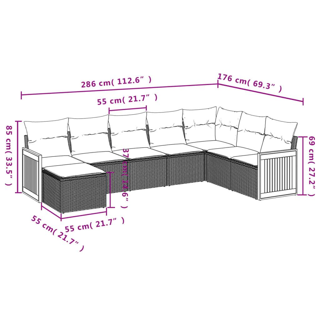 VidaXL Ensemble de canapés de jardin rotin synthétique  