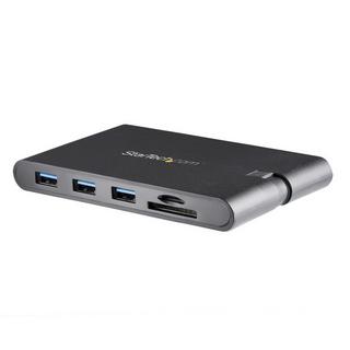 STARTECH.COM  Adaptateur Multiport USB-C - Mini Dock USB Type C avec 4k HDMI ou 1080p VGA - 100W Power Delivery Passthrough, Hub 3x USB 3.0, GbE, SD & MicroSD - Station d'Accueil PC Portable 