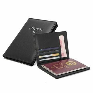 eStore Porte-passeport en cuir PU, Noir  