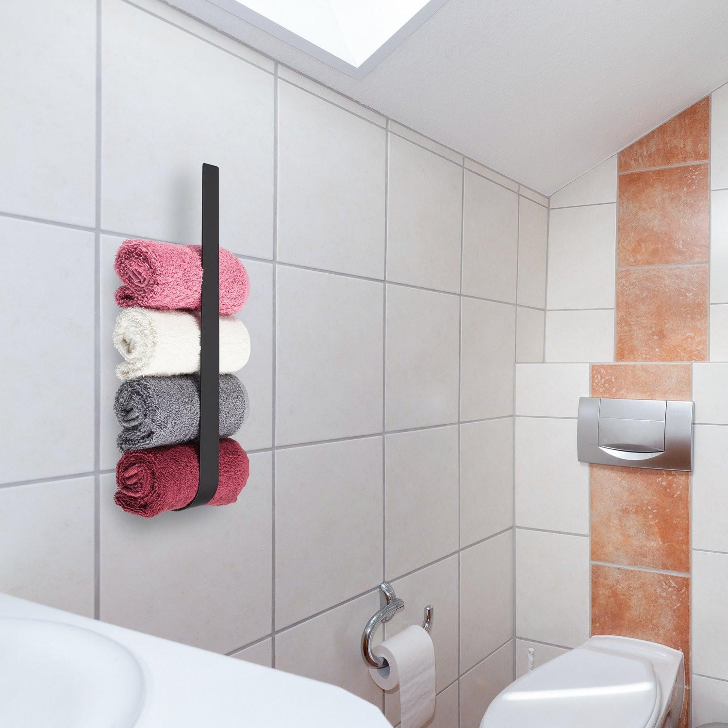 B2X Porte-serviettes en acier inoxydable noir  