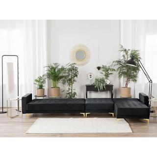 Beliani Ecksofa aus Samtstoff Modern ABERDEEN  