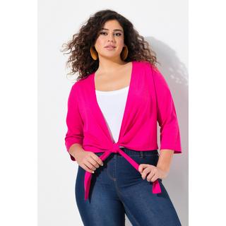 Ulla Popken Jersey Bolero kurze Jacke 3/4-Arm Saumknoten  