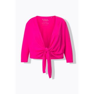 Ulla Popken Jersey Bolero kurze Jacke 3/4-Arm Saumknoten  