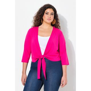 Ulla Popken Jersey Bolero kurze Jacke 3/4-Arm Saumknoten  