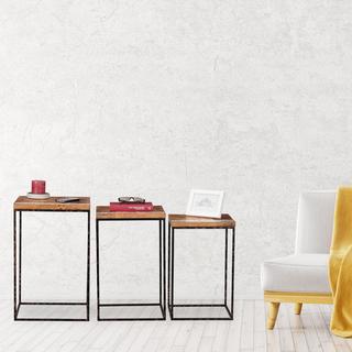 B2X Set de table 3 pièces en bois de manguier  