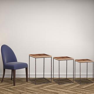 B2X Set de table 3 pièces en bois de manguier  