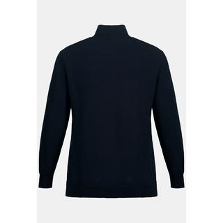 JP1880  Maglione polo con collo alto, zip e maniche lunghe 