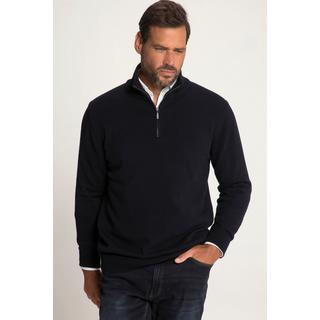 JP1880  Maglione polo con collo alto, zip e maniche lunghe 