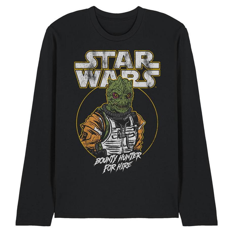 T-ShirtManches Longues Motif Bossk Bounty Hunter For Hire