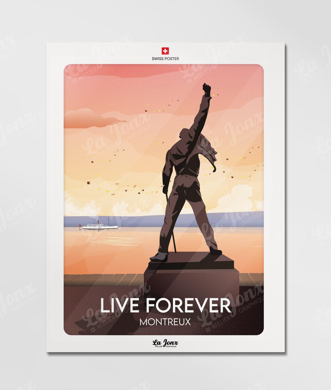 La-Jonx Montreux - Live forever - Poster  