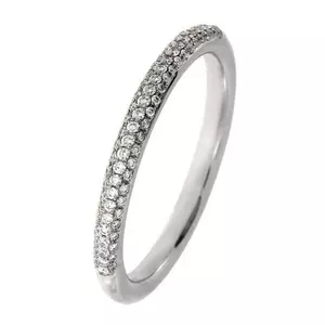 Mémoire-Ring 750/18K Weissgold Diamant 0.22ct.