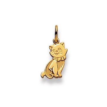Anhänger Katze Gelbgold 750, 18x9mm
