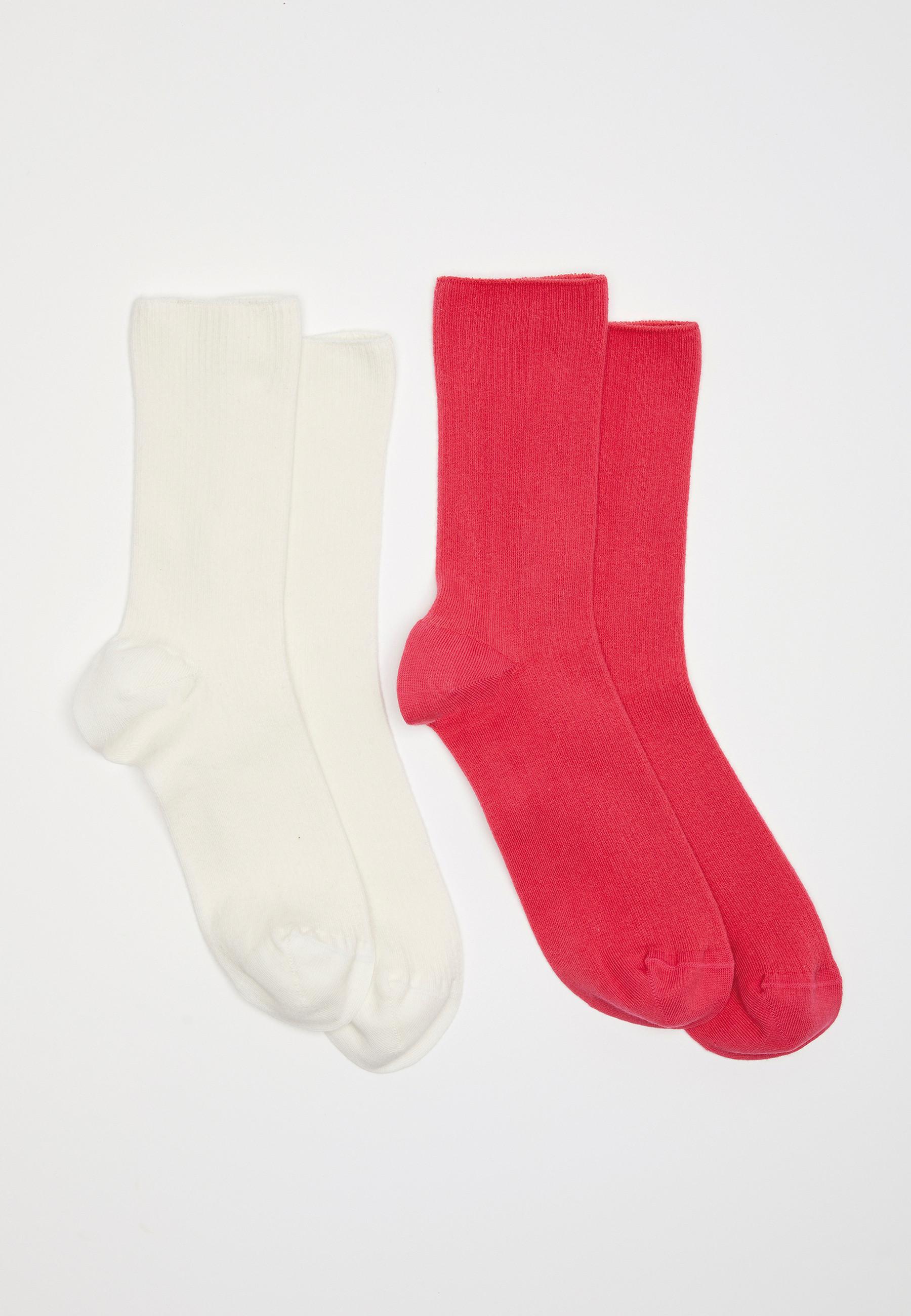 Damart  Set aus 2 Paar Rippstrick-Socken, die hauptsächlich aus Bio-Baumwolle bestehen 