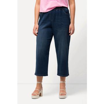 Jupe-culotte en lyocell Rose à jambe large et taille élastique. Aspect jean