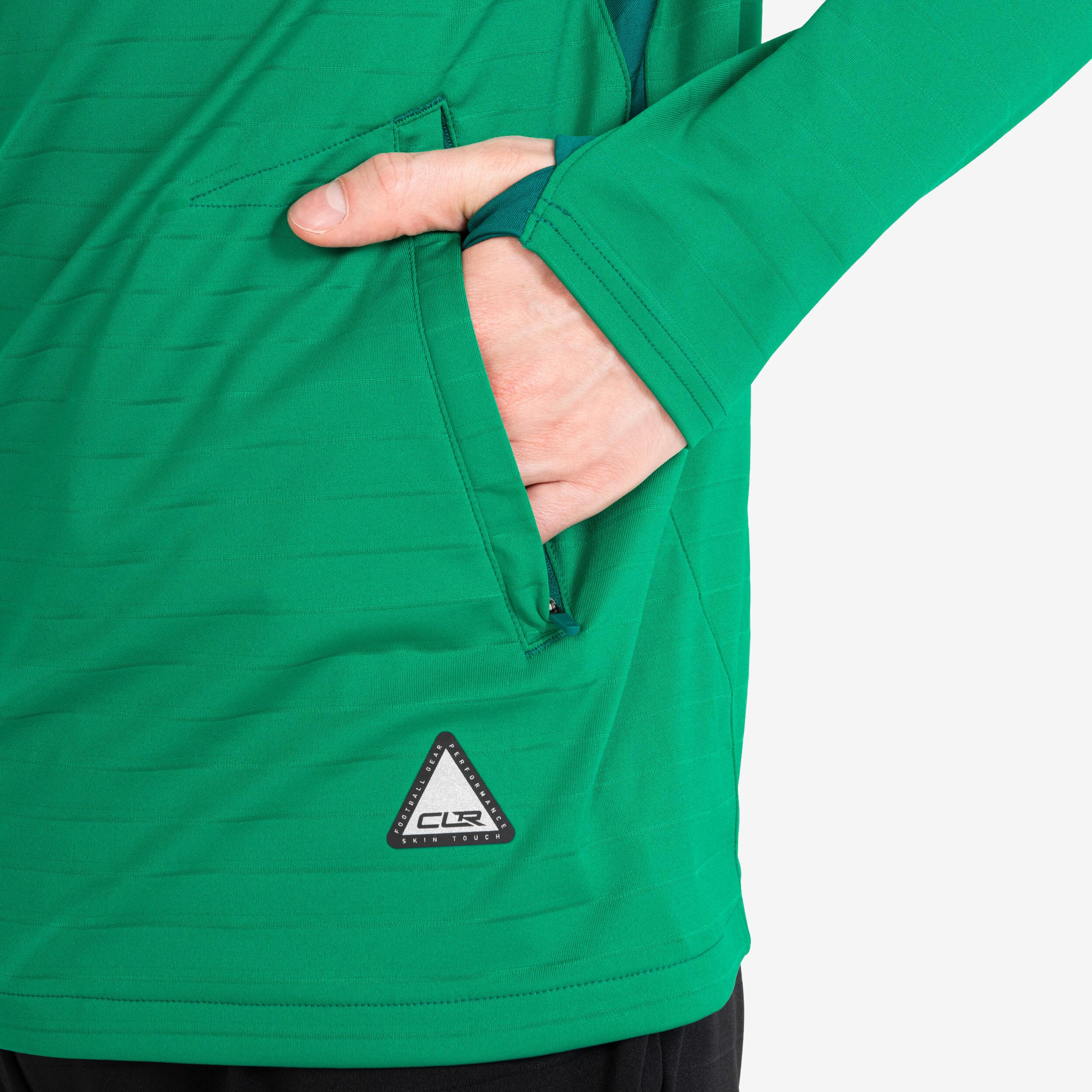 KIPSTA  Felpa calcio 1/2 zip poliestere 