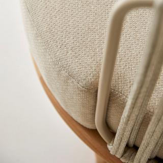 Tikamoon Fauteuil en teck massif et tissu Ezra  