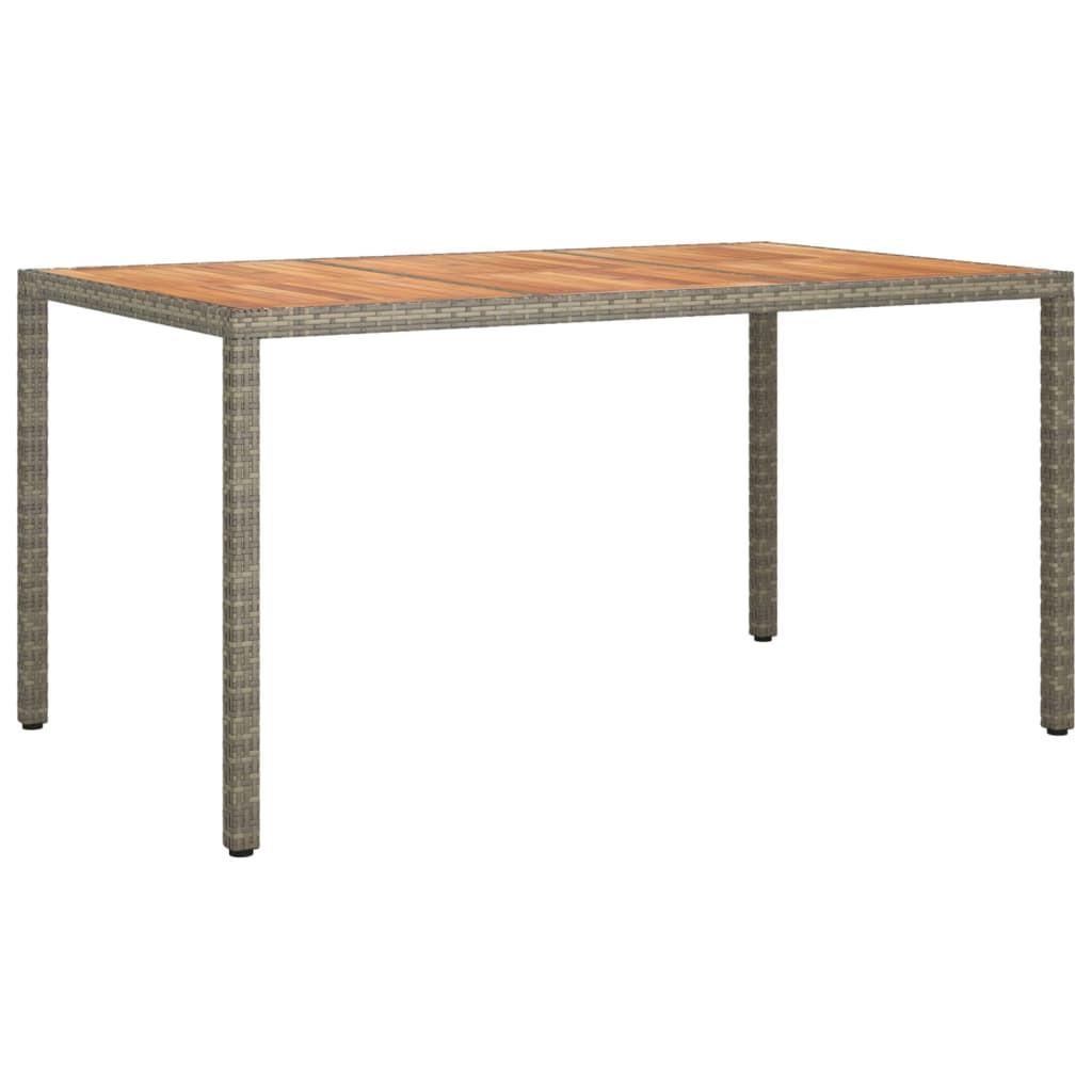 VidaXL Table de jardin rotin synthétique  