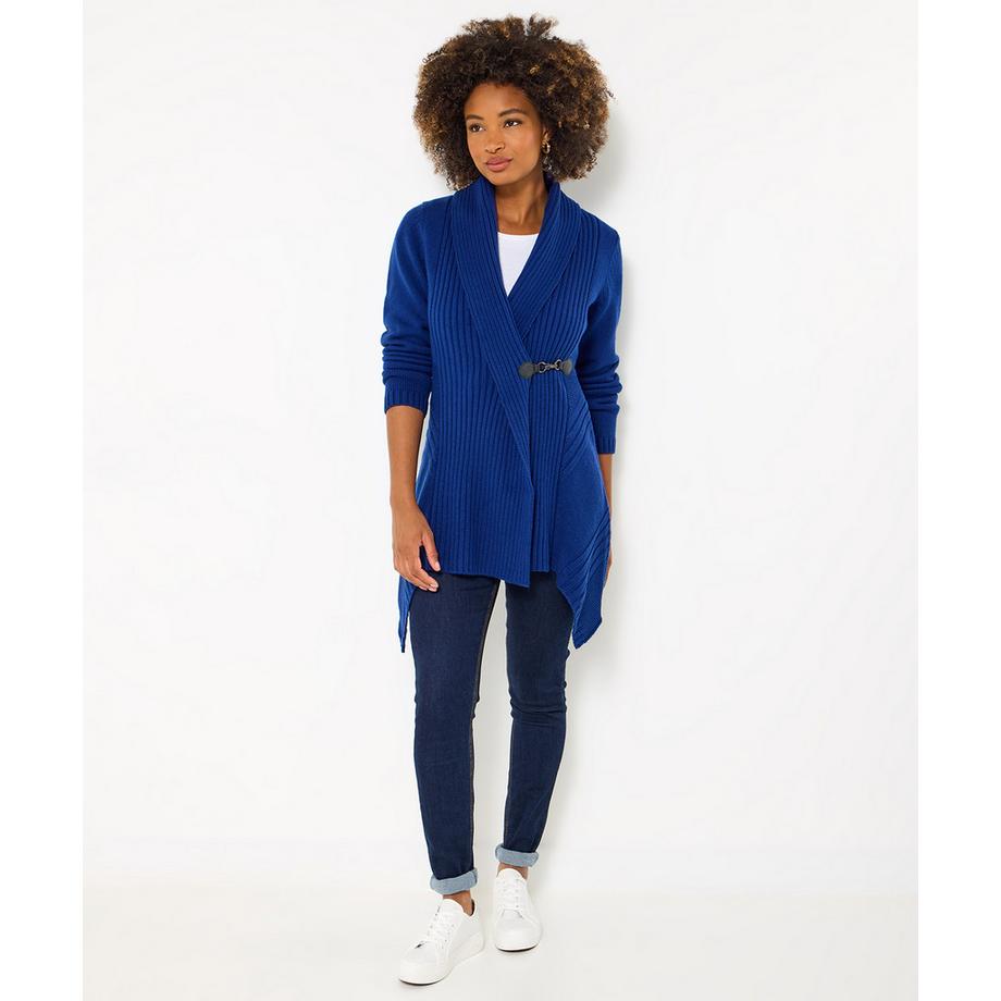 Joe Browns Asymmetrische Strickjacke Schalkragen Schnalle  