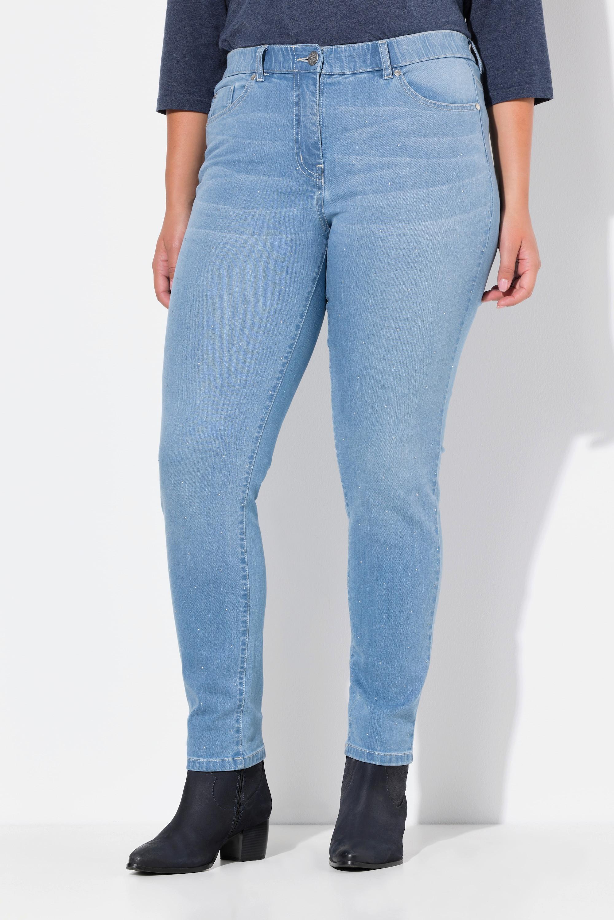 Ulla Popken  Jeans Sarah, Ziersteine, schmales Bein 