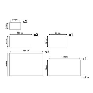 Beliani Lot de 11 serviettes en Coton AREORA  