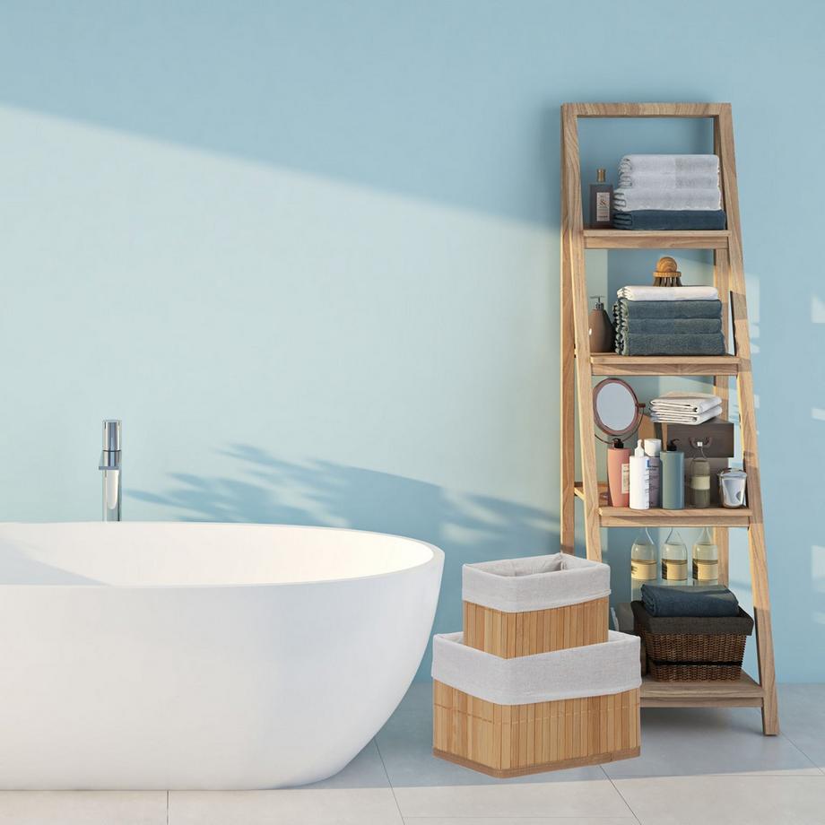 B2X Cestini portaoggetti in bambù - set da 6  