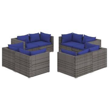 Garten-lounge-set poly-rattan