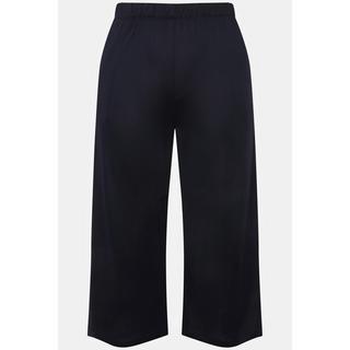 Ulla Popken  Culottes in tessuto fluente con taglio della gamba ampio e lungo fino al polpaccio e cintura elastica 