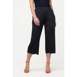 Ulla Popken  Culottes in tessuto fluente con taglio della gamba ampio e lungo fino al polpaccio e cintura elastica 