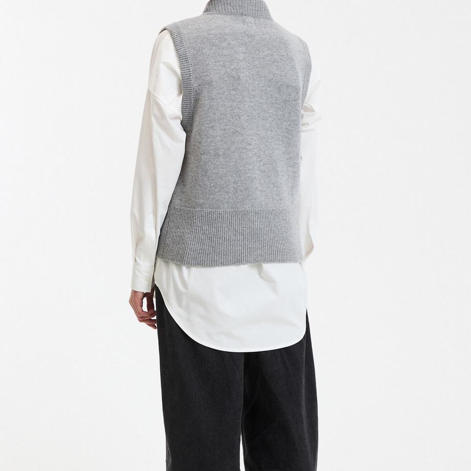 La Redoute Collections Pull sans manches Col V  