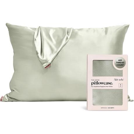 Kitsch Satin Kissenbezug Sage  