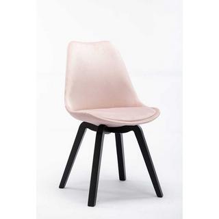 mutoni Chaise de salle à manger velours rose noir (lot de 2)  