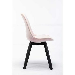 mutoni Chaise de salle à manger velours rose noir (lot de 2)  