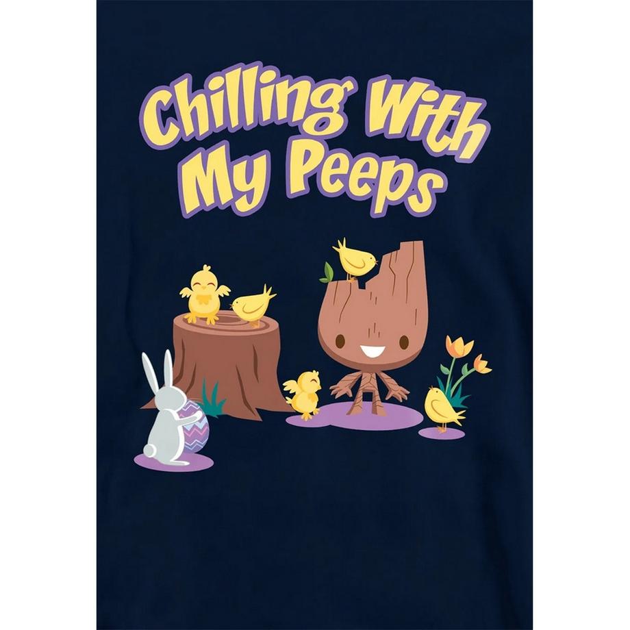 Guardians Of The Galaxy  Chilling With My Peeps Felpa Con Cappuccio Groot Da Indossare 