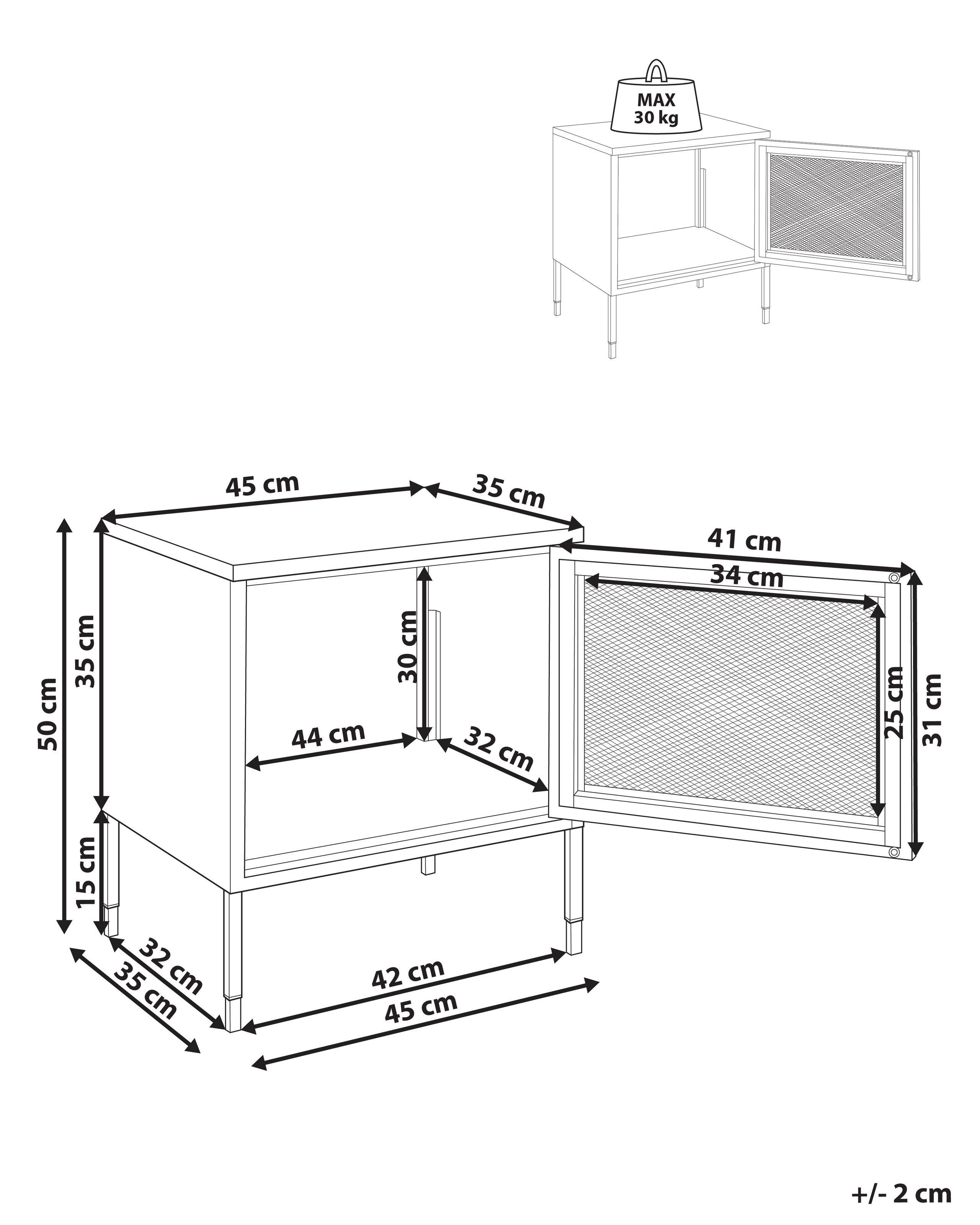 Beliani Comodino en Acciaio Industriale OSSETT  