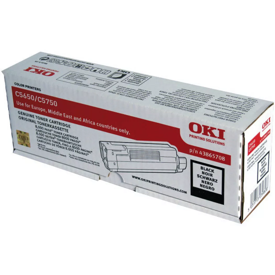 OKI – Toner schwarz 43865708 C5650/5750 8000 Seiten, One Size