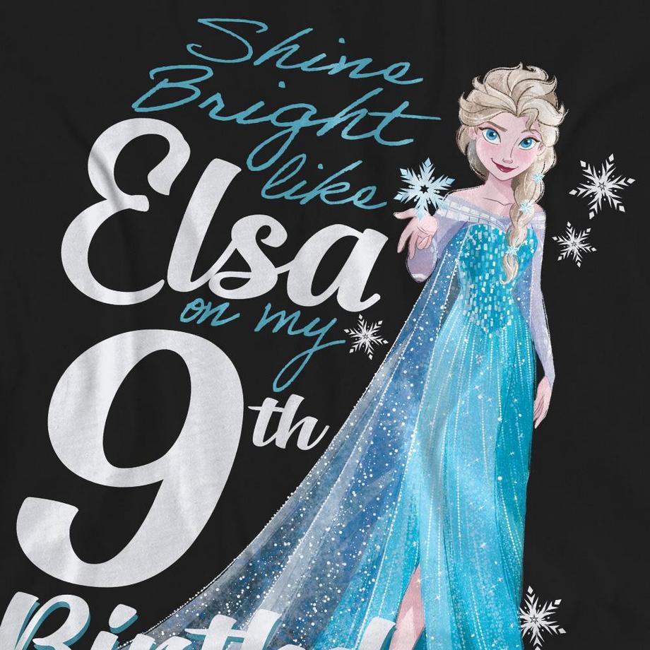 FROZEN Bright Like Elsa 9 Geburtstag T-Shirt  