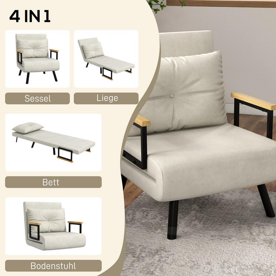 HOMCOM Fauteuil-lit  