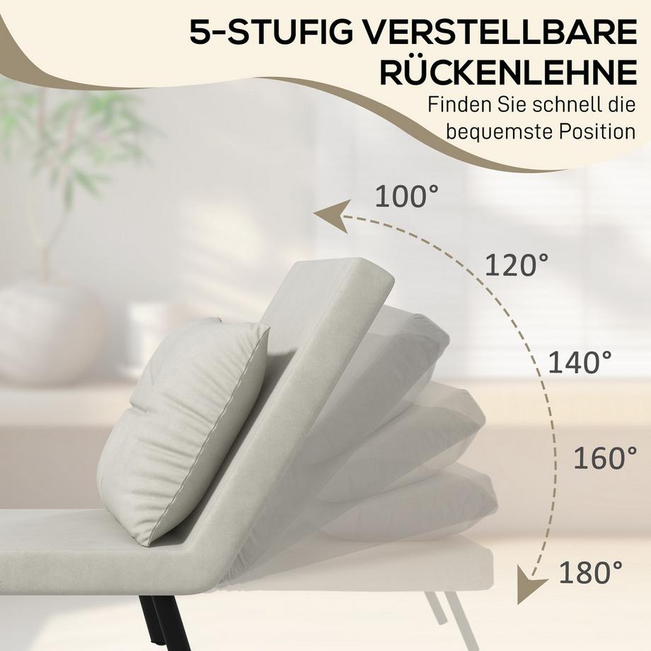 HOMCOM Fauteuil-lit  