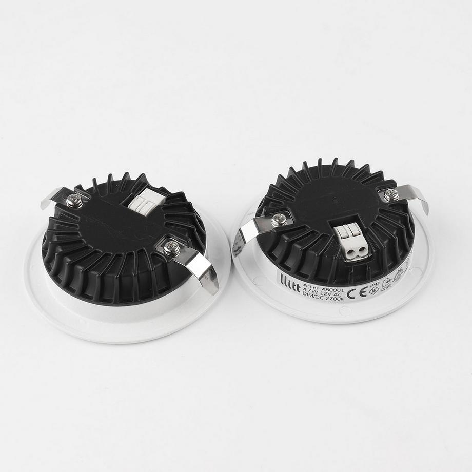 B2X Downlight encastré Alice 12V 2700K IP44 340lm Blanc 1 pièce  