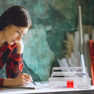 Northix Boîte en plastique transparente  