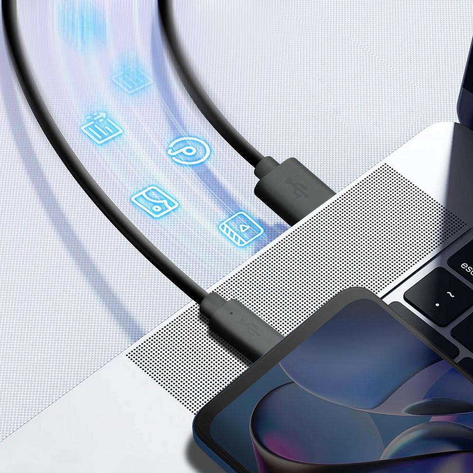 MOTOROLA  Motorola USB / USB-C Kabel Schwarz 1m 