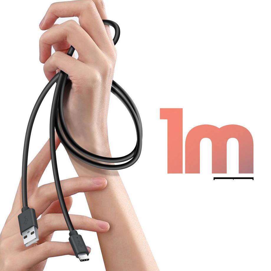 MOTOROLA  Motorola USB / USB-C Kabel Schwarz 1m 