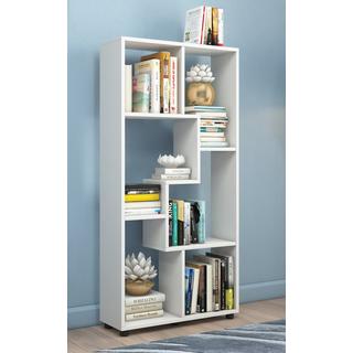 VCM Holzregal stehend | platzsparendes Regal | Maße:  H. 119 x B. 60 x T. 20 cm | Elegantes Regal stehend | Aufbewahrungsregal | Bücherregal | Raumteiler  