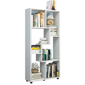 Holzregal stehend | platzsparendes Regal | Maße:  H. 119 x B. 60 x T. 20 cm | Elegantes Regal stehend | Aufbewahrungsregal | Bücherregal | Raumteiler