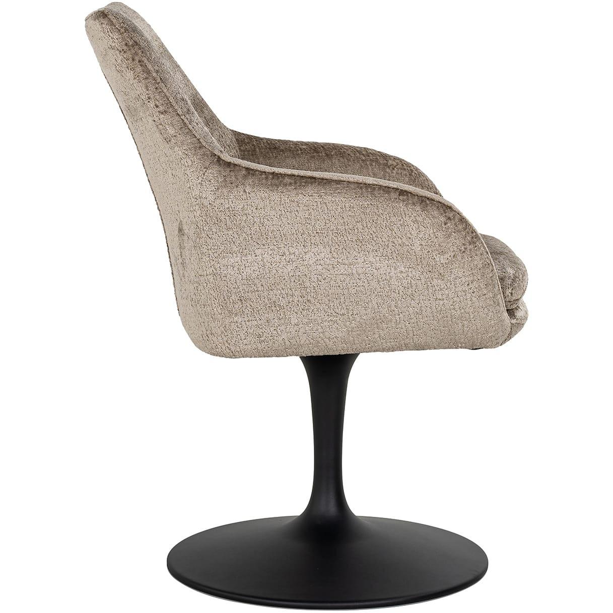 mutoni Chaise pivotante Marlon Chenille taupe  