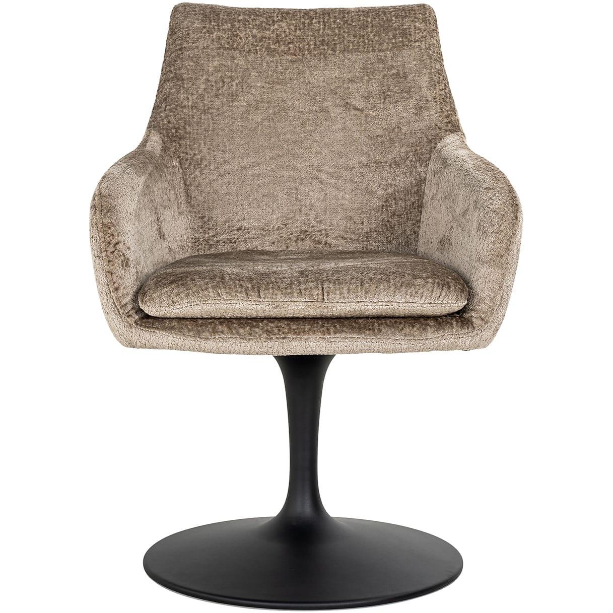 mutoni Chaise pivotante Marlon Chenille taupe  