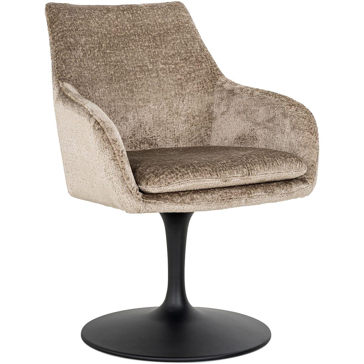 mutoni Chaise pivotante Marlon Chenille taupe  