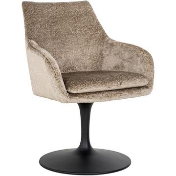 Chaise pivotante Marlon Chenille taupe