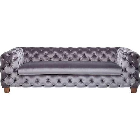 KARE Design Sofa My Desire Silbergrau 3-Sitzer  