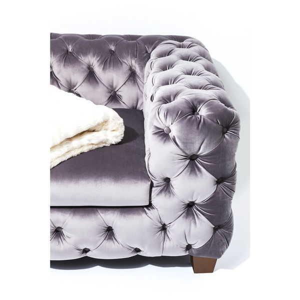 KARE Design Sofa My Desire Silbergrau 3-Sitzer  